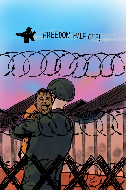 Freedom Half Off Digital Illustration