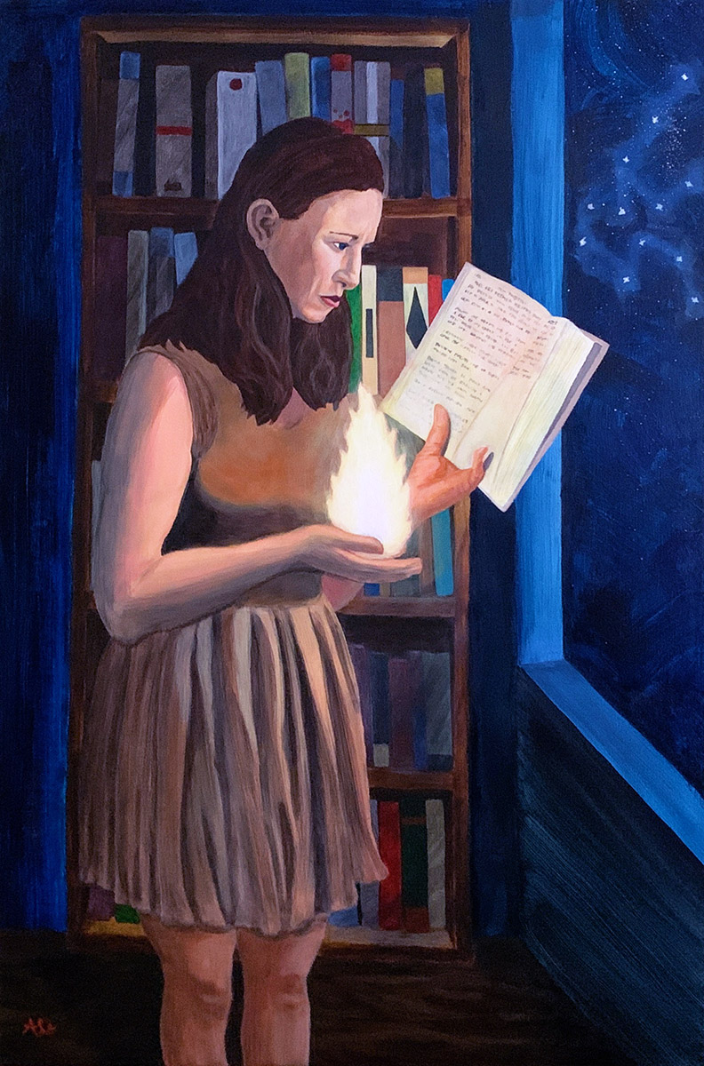 "The Midnight Read" painting by Anthony Le