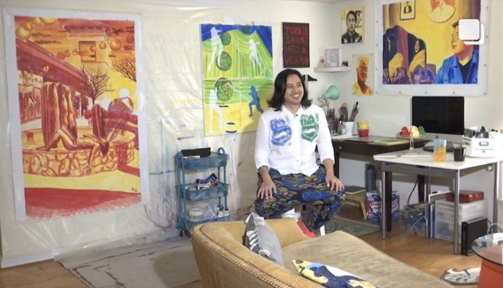 Interview still by Aimee Cho, NBC Washington (2022)