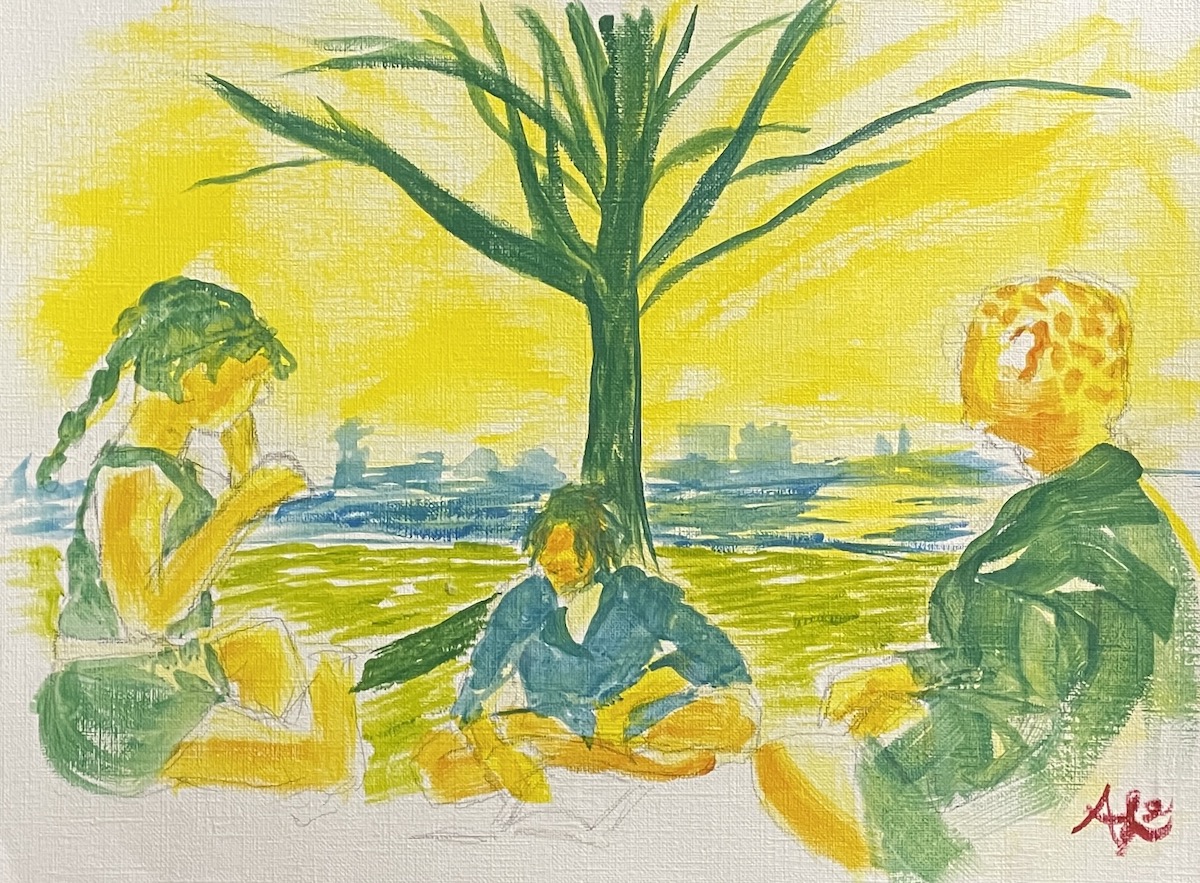 Artists Paint by the River (2022) by Anthony Le