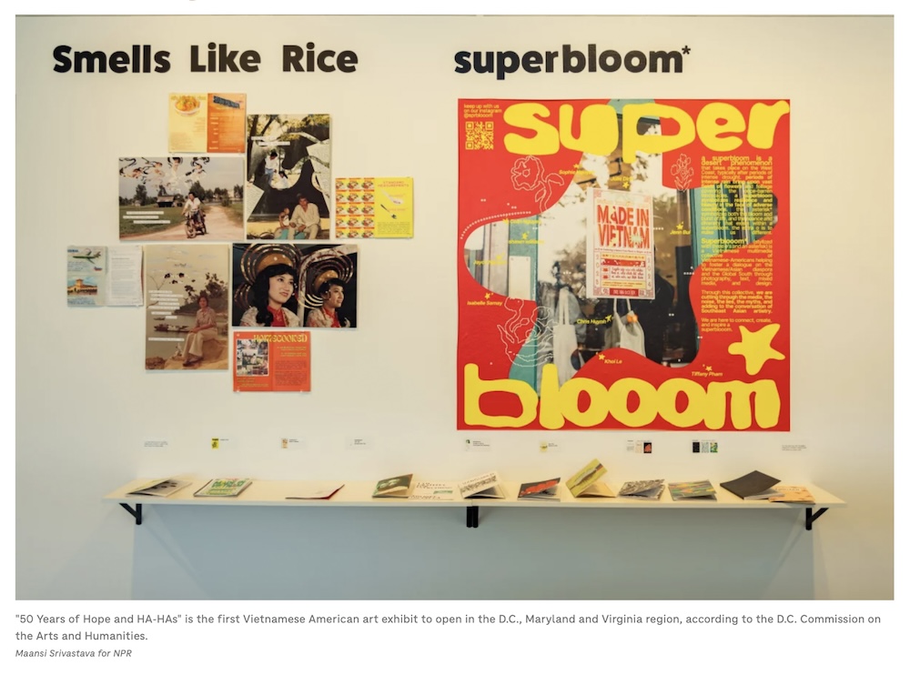 "50 Years of Hope and HA-HAs" is the first Vietnamese American art exhibit to open in the D.C., Maryland and Virginia region, according to the D.C. Commission on the Arts and Humanities. Photo by Maansi Srivastava for NPR
