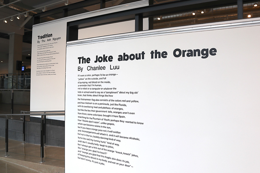 Poetry installations at DC Commission on the Arts and Humanities Gallery | Photo by Anthony Le