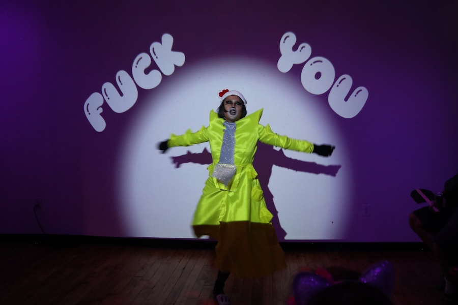 TONI HONI Fuck You performance at Thundershark Gallery | Photo by Ashley Jaye Williams
